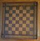 Antique Primitive Checkerboard Wood Inlay Butcher Block Type Construction Worn