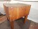 Antique Solid Maple Butcher Block Table Dovetailed 30 1/2 X 30 1/2 33 High