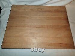 Antique USA Country Kitchen Food Butcher Block Wood Cutting Board Culinary Arts