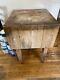 Antique Vintage Solid Butcher Block Table 23 X 23 X 31 Tall