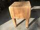 Antique Vintage Solid Butcher Block Table 24 X 24 X 34 Tall X15.25deep