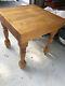 Antique Vintage Solid Butcher Block Table 33x33x34tall X6 Thick