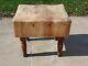 Antique Wood Butchers Block 100+ Years Old Great Character Decorator Piece