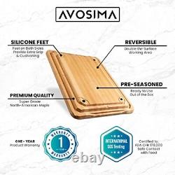 Avosima Premium Maple Butcher Block Cutting Board-Large Wooden Cutting Boards