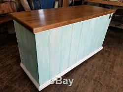 Awesome Kitchen Island withSliding Barn Doors Butcher Block Top 150 yr Old Wood