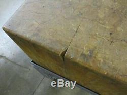 BUTCHER BLOCK WORK TABLE 3' x 3' x 33, USED in Machine Shop LOCAL PICKUP ONLY