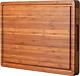 Bamboo Wood Cutting Board For Kitchen, 1 Thick Butcher Block, Cheese Board, And