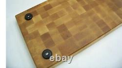 Beautiful EX Large Solid Hard Maple End Grain Butcher Block With Anti-Skid Pads