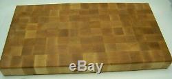Beautiful Extra Large 24 x 12 x 2 Hard Maple End Grain Butcher Block WithPads
