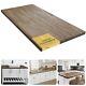 Bme Hevea Solid Wood Butcher Block Countertop In Walnut, Walnut Butcher Block