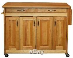 Butcher Block Cart with Drawer ID 1614888