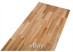 Butcher Block Countertop 1-1/2 In. T x 25 In. D 50 In. L Wood Unfinished Ash
