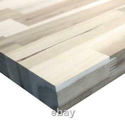 Butcher Block Countertop 10 ft. L Antimicrobial Solid Wood Unfinished Acacia
