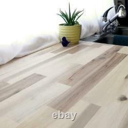 Butcher Block Countertop 25 in. D x 74 in. L Eased Edge Antimicrobial Solid Wood