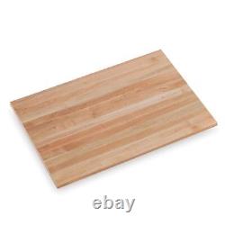 Butcher Block Countertop 36 in. Stain/UV-Resistant Solid Wood Finished Maple