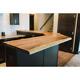 Butcher Block Countertop 4' L X 2'1 D X 1.5 Thick Oiled Acacia With Live Edge