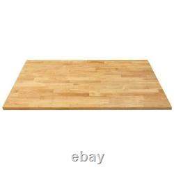 Butcher Block Countertop 4 ft L x 25 D x 1.5 T Solid Wood Unfinished Hevea