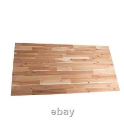 Butcher Block Countertop 4 ft x 25 in Antimicrobial Solid Wood Unfinished Acacia