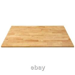 Butcher Block Countertop 50 In. Kitchen Island Table Unfinished Hevea Solid Wood