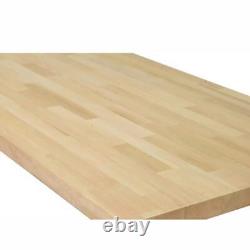 Butcher Block Countertop 6' L x 25 D Unfinished Alder Solid Wood with Eased Edge