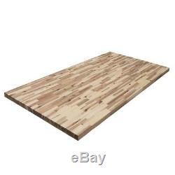 Butcher Block Countertop 6Ft x 3Ft Unfinished Acacia Wood Rustic Antimicrobial