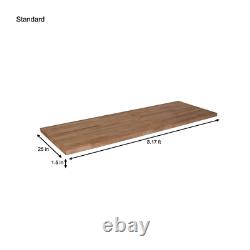 Butcher Block Countertop 8 ft. L x 25 in. D x 1.5 in. T Solid Wood Antimicrobial