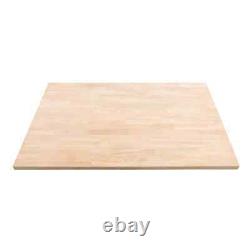 Butcher Block Countertop Antimicrobial Eased Edge Solid Wood Hevea Yellow