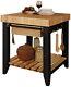 Butcher Block Countertop Kitchen Island Wood Cutting Board Side Table Vintage