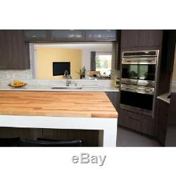 Butcher Block Countertop Solid Wood Kitchen Unfinished Birch Thick Board 4 ft