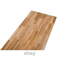 Butcher Block Countertop Solid Wood Unfinished Ash (4 ft L x 25 in D x 1.5 in T)