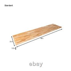 Butcher Block Countertop Unfinished Ash 10 ft. L x 25 in. D x 1.5 in. T
