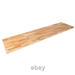 Butcher Block Countertop Unfinished Ash 8 ft. L x 25 in. D x 1.5 in. T
