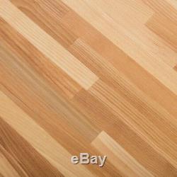 Butcher Block Countertop Unfinished Ash Antimicrobial Solid Wood Home Kitchen