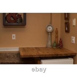 Butcher Block Countertop Unfinished Birch Solid Wood Antimicrobial Sideboard