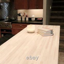 Butcher Block Countertop Unfinished Hard Maple 4 ft. Standard Eased Edge