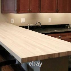 Butcher Block Countertop Unfinished Hard Maple 4 ft. Standard Eased Edge