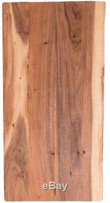 Butcher Block Countertop in Oiled Acacia with Live Edge Solid Wood 52 Lb. New