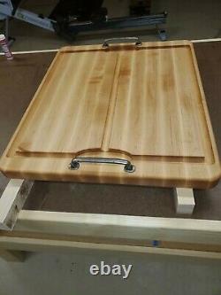 Butcher Block Cutting Board 24 inches x 20 inches X 1-3/8 inches Handcrafted
