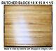 Butcher Block Cutting Board Edge Grain Size18 X 15 X 1.5 Inches Hickory/cherry