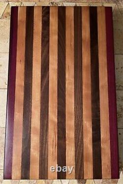 Butcher Block/Cutting Board Handcrafted With Exotic Woods