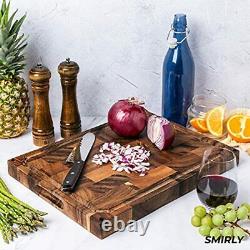Butcher Block Cutting Board Large Wood Cutting Board for Kitchen, Large