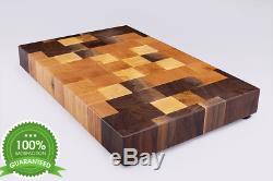 Butcher Block, Cutting Board, Walnut and Oak, End Grain, Chopping Board, Wood