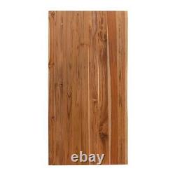 Butcher Block Desktop Countertop 4 ft. Antimicrobial with Live Edge Wood Brown
