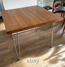 Butcher Block Dinning Table with Steel Hair Pin Legs -Local Pickup Only
