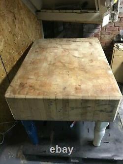 Butcher Block Prep Table Large 40x30 in Great Condition Antique