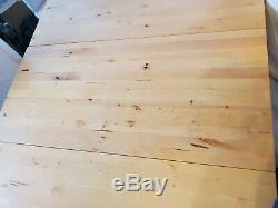 Butcher Block Style Dining Table Set with Chairs and Hutch Ikea Henriksdal Leaf