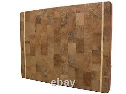 Butcher Block, Wood, Handmade, Cutting Board End Grain with Feet, Chopping Board