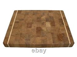 Butcher Block, Wood, Handmade, Cutting Board End Grain with Feet, Chopping Board