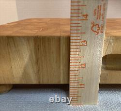 Butcher Block Wood Solid Hardwood 16x16 By 2 1/2 Tall. Sanded/Sealed. 16 Lbs