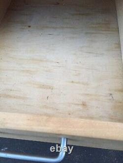 Butcher block table Island With Drop Leafs One Drawer Cabinet